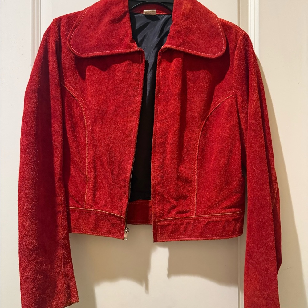 Vintage Genuine Red Suede Jacket